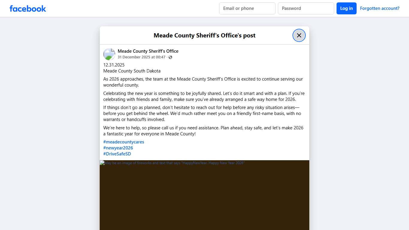 12.31.2025 Meade County... - Meade County Sheriff's Office Facebook